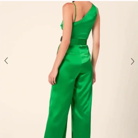 NICHOLAS silk green Vera jumpsuit Size 0 Retail $595 - Picture 2 of 7